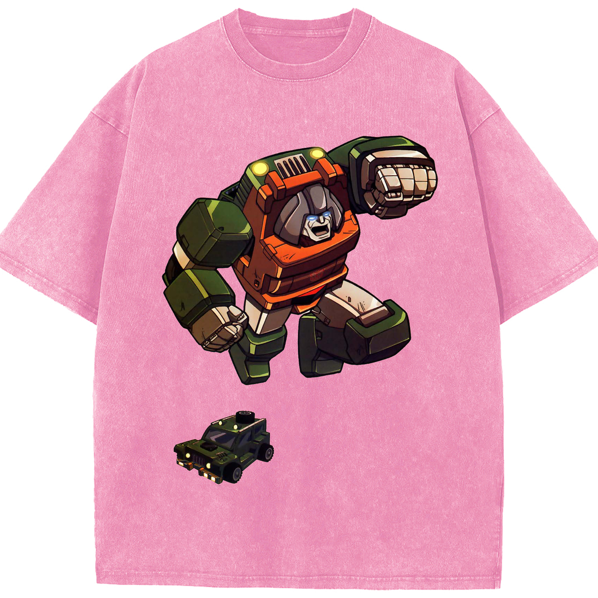 （画像用）  綿100% ヴィンテージ風 半袖Tシャツ（フロントプリント）